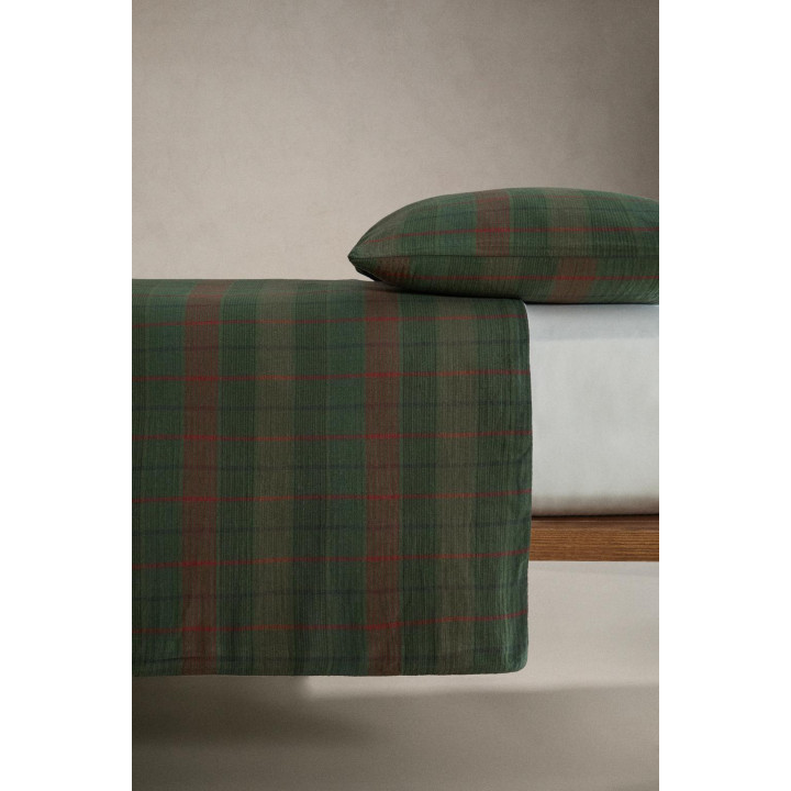 Рождественское хлопковое одеяло с клетчатым узором