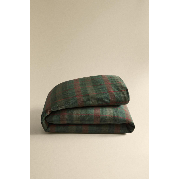 Рождественское хлопковое одеяло с клетчатым узором
