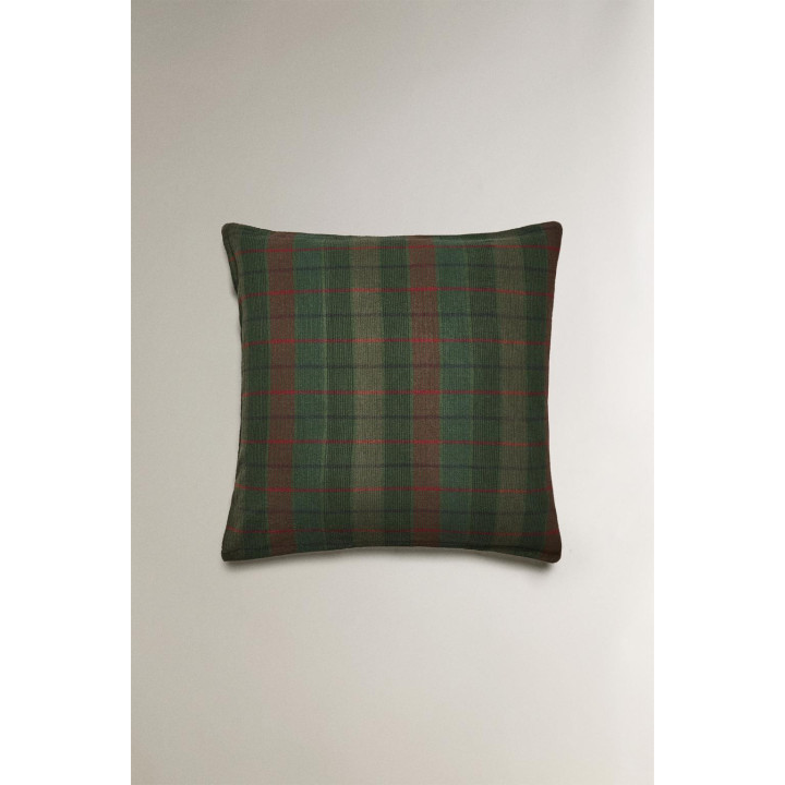 Рождественская наволочка из хлопка в тартановом дизайне