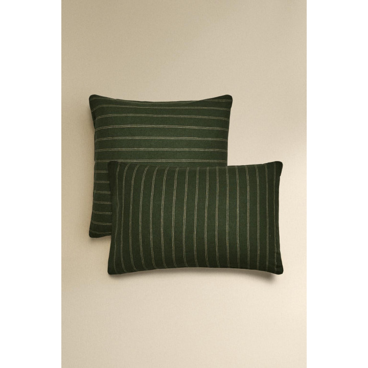 Подушка на рождество из хлопка и льна в полоску