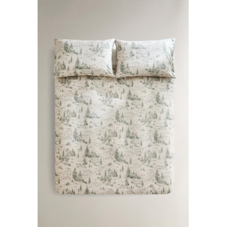 Рождественский пододеяльник из перкаля с рисунком туал де жуй