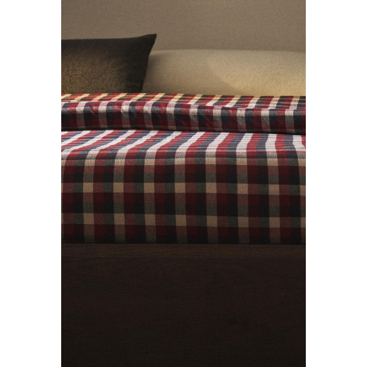 Рождественское покрывало из хлопкового фланеля в клетку