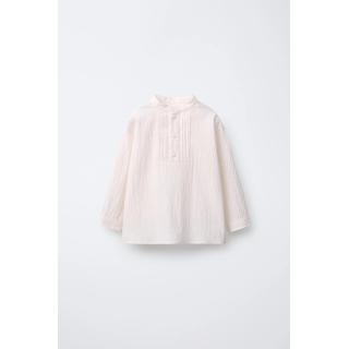 РУБАШКА С РЕЛЬЕФНЫМ ВОРОТНИКОМ-СТОЙКОЙ