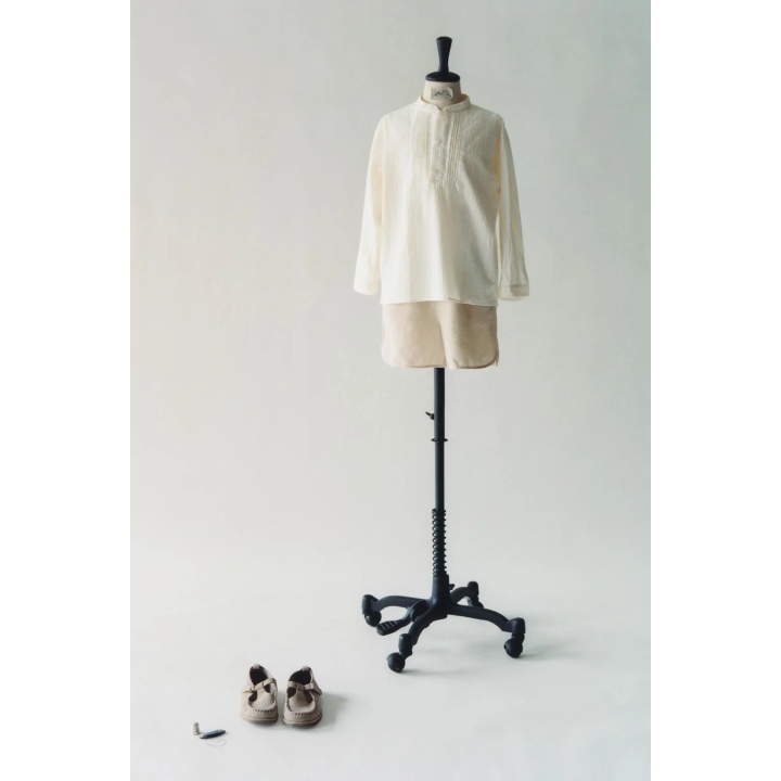 РУБАШКА С РЕЛЬЕФНЫМ ВОРОТНИКОМ-СТОЙКОЙ