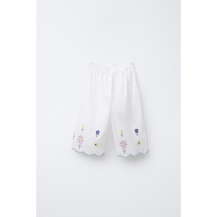 БРЮКИ-КЮЛОТЫ С ВЫШИВКОЙ КРЕСТИКОМ