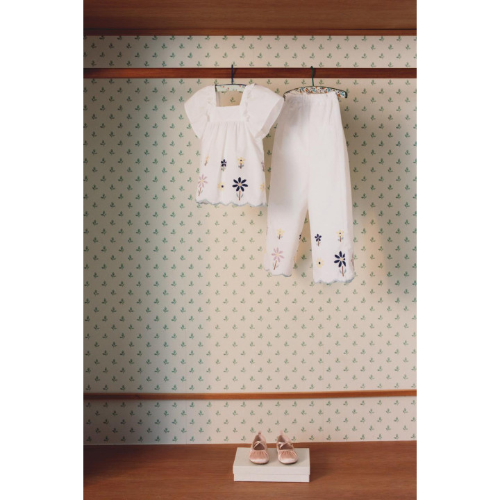 БРЮКИ-КЮЛОТЫ С ВЫШИВКОЙ КРЕСТИКОМ