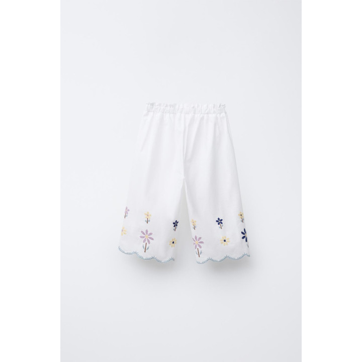 БРЮКИ-КЮЛОТЫ С ВЫШИВКОЙ КРЕСТИКОМ