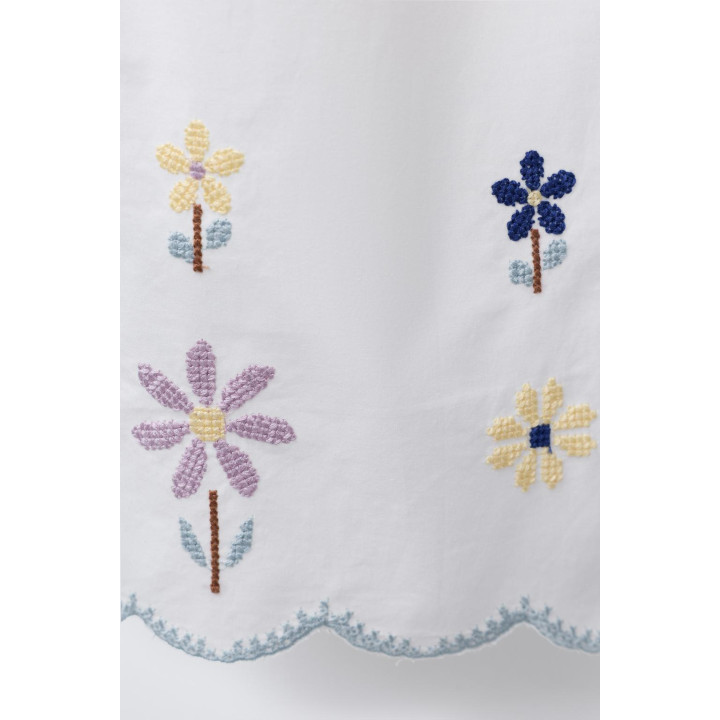 БРЮКИ-КЮЛОТЫ С ВЫШИВКОЙ КРЕСТИКОМ