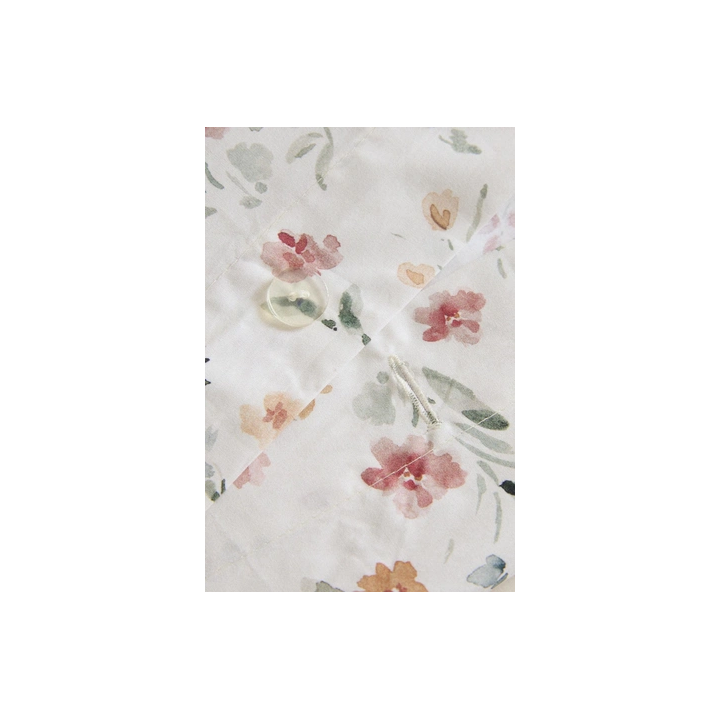 FLORAL COTTON PERCALE DUVET COVER (200 THREAD COUNT)