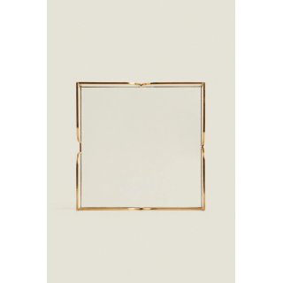 СТЕКЛЯННАЯ ПОДСТАВКА ДЛЯ САЛФЕТОК С МЕТАЛЛИЧЕСКОЙ ОТДЕЛКОЙ