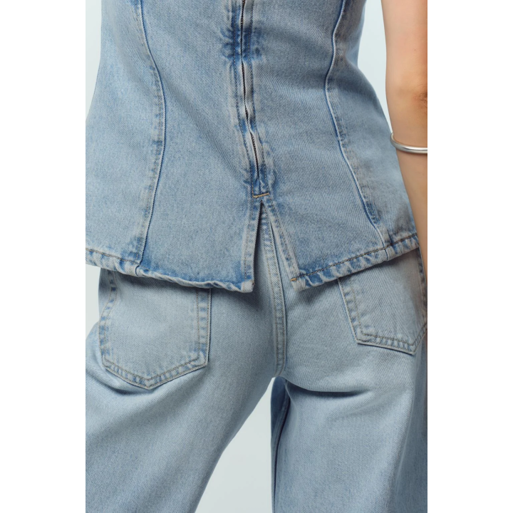 ДЖИНСОВЫЙ ТОП Z1975 БЕЗ БРЕТЕЛЕЙ