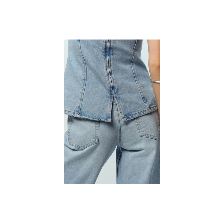 ДЖИНСОВЫЙ ТОП Z1975 БЕЗ БРЕТЕЛЕЙ