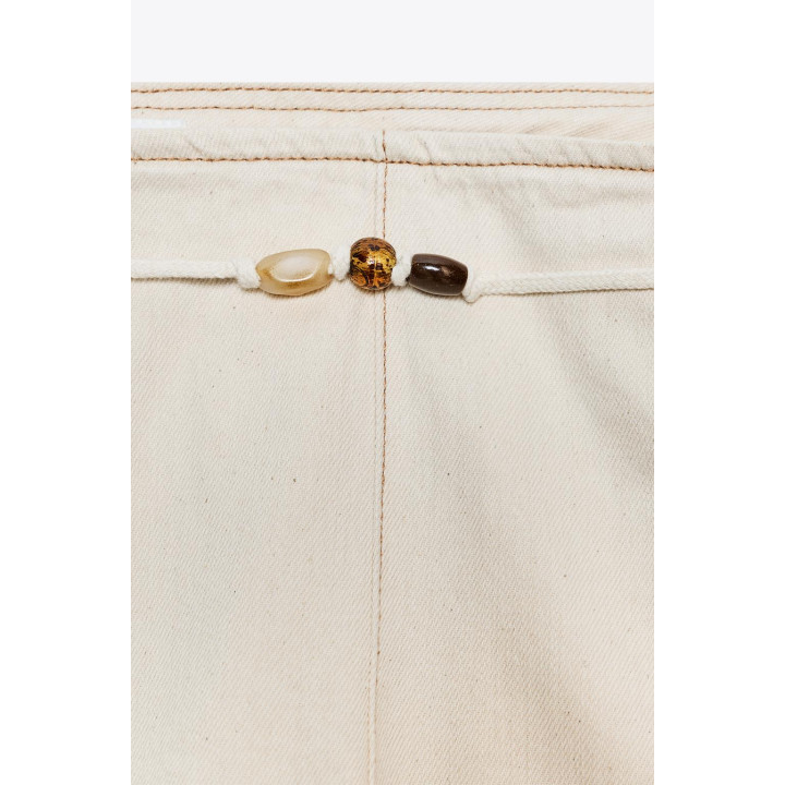 ДЖИНСЫ Z1975 WIDE LEG С ВЫСОКОЙ ПОСАДКОЙ И БУСИНАМИ