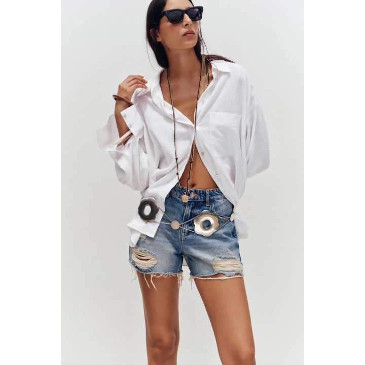 ШОРТЫ Z1975 С НИЗКОЙ ПОСАДКОЙ И РВАНОЙ ОТДЕЛКОЙ