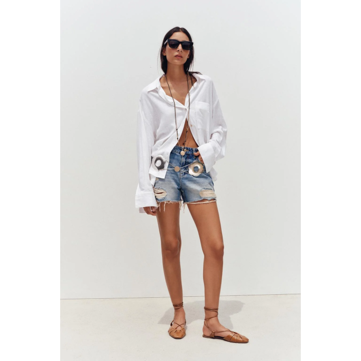 ШОРТЫ Z1975 С НИЗКОЙ ПОСАДКОЙ И РВАНОЙ ОТДЕЛКОЙ