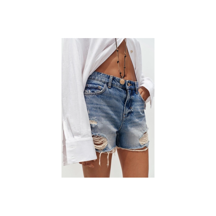 ШОРТЫ Z1975 С НИЗКОЙ ПОСАДКОЙ И РВАНОЙ ОТДЕЛКОЙ