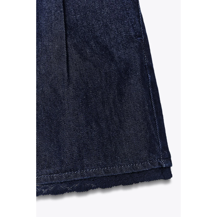 ДЖИНСОВЫЕ ШОРТЫ-БЕРМУДЫ 1975 С КРУЖЕВОМ