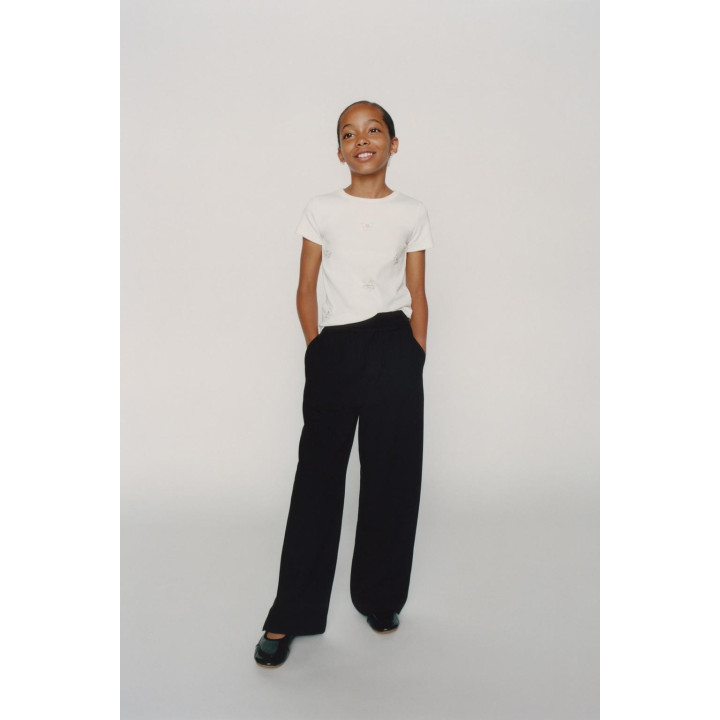 Базовые широкие брюки в стиле костюма с поясом