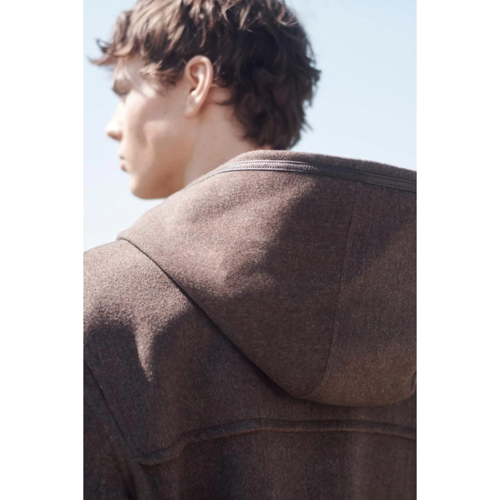 Пальто из ограниченной коллекции из шерсти с контрастной отделкой в клетку до середины икры