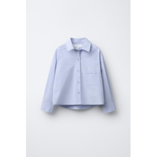 РУБАШКА ИЗ ПОПЛИНА С КАРМАНОМ