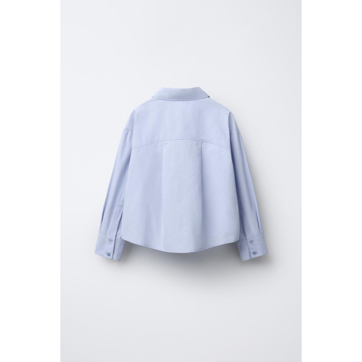 РУБАШКА ИЗ ПОПЛИНА С КАРМАНОМ