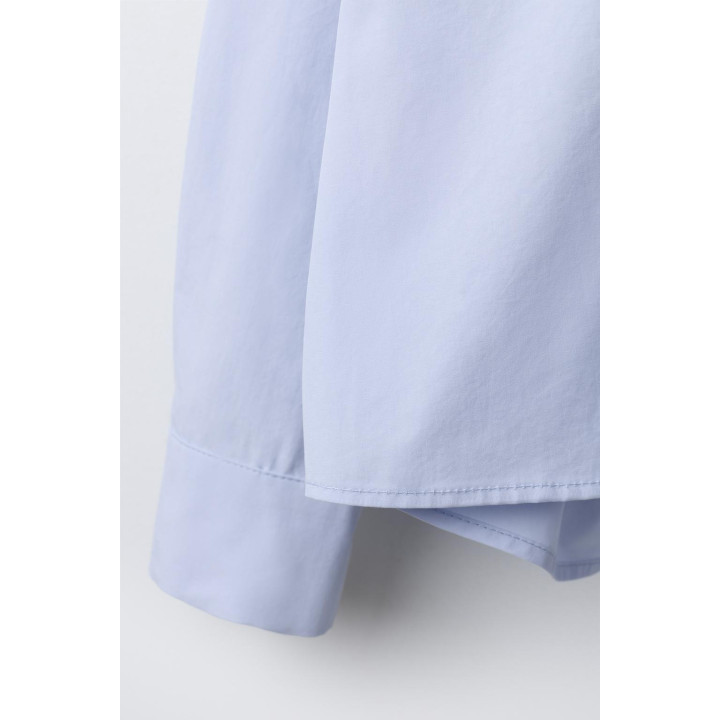 РУБАШКА ИЗ ПОПЛИНА С КАРМАНОМ