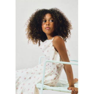 ПЛАТЬЕ С ТЕКСТУРНЫМИ ВОЛАНАМИ И ЦВЕТАМИ