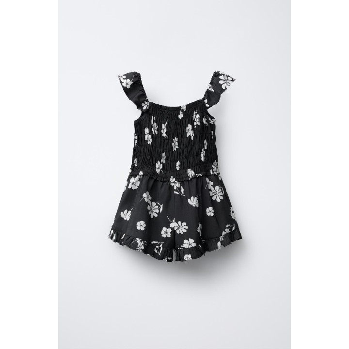 КОРОТКИЙ КОМБИНЕЗОН С ЦВЕТОЧНЫМ ПРИНТОМ