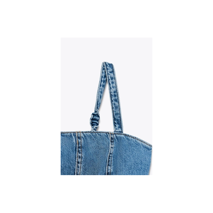 ДЖИНСОВЫЙ ТОП Z1975 НА БРЕТЕЛЯХ