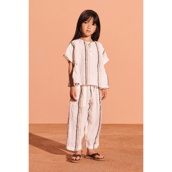 Брюки со строчным принтом