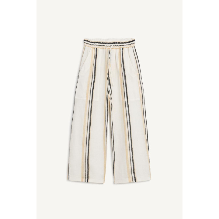 Брюки со строчным принтом