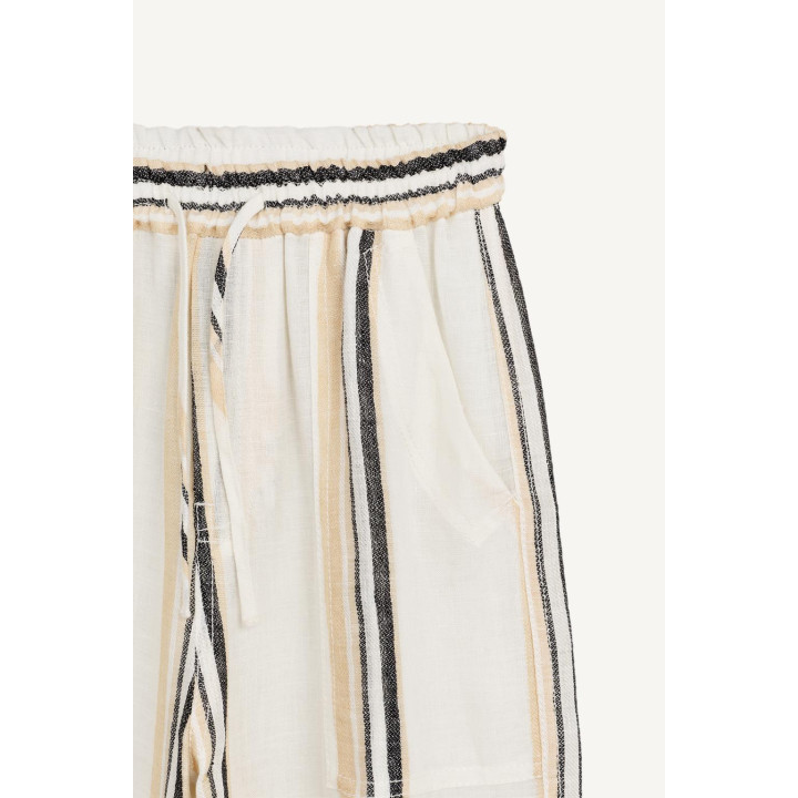 Брюки со строчным принтом