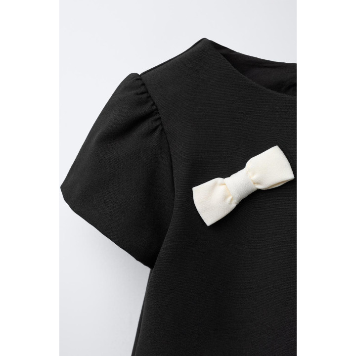 ПЛАТЬЕ С КОНТРАСТНЫМИ БАНТАМИ