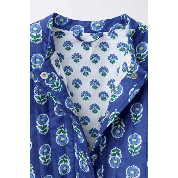 СТЕГАНАЯ КУРТКА С ЦВЕТОЧНЫМ ПРИНТОМ