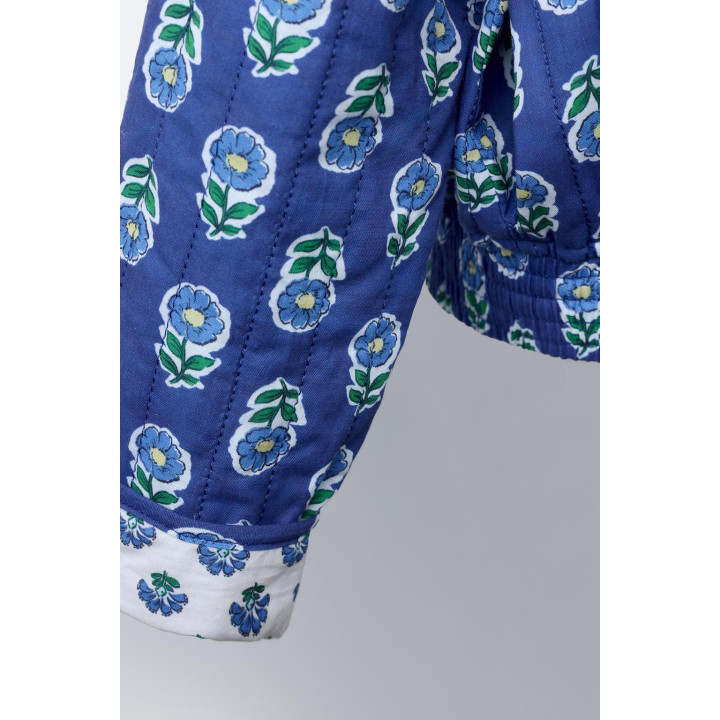 СТЕГАНАЯ КУРТКА С ЦВЕТОЧНЫМ ПРИНТОМ