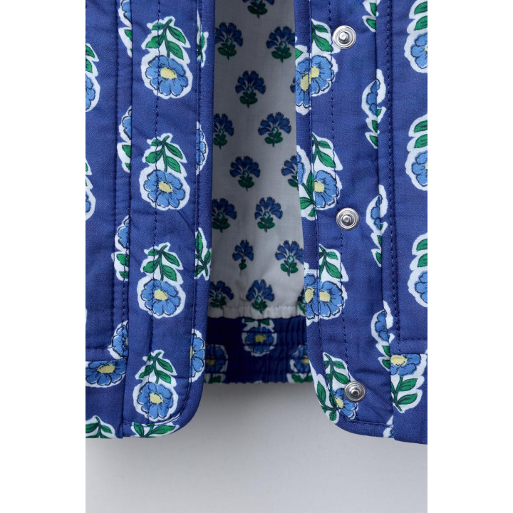 СТЕГАНАЯ КУРТКА С ЦВЕТОЧНЫМ ПРИНТОМ