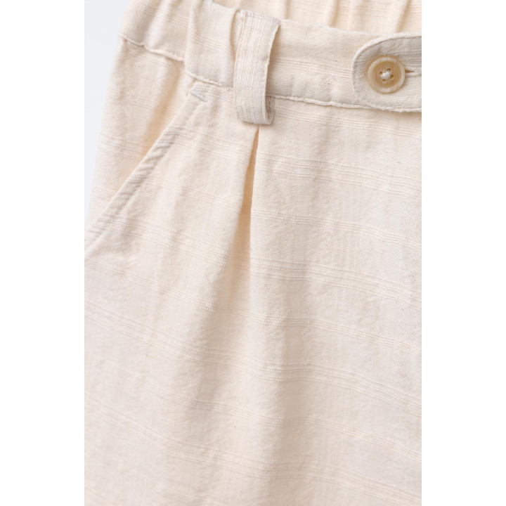 ПРЯМЫЕ БРЮКИ С ТЕКСТУРНЫМ РИСУНКОМ