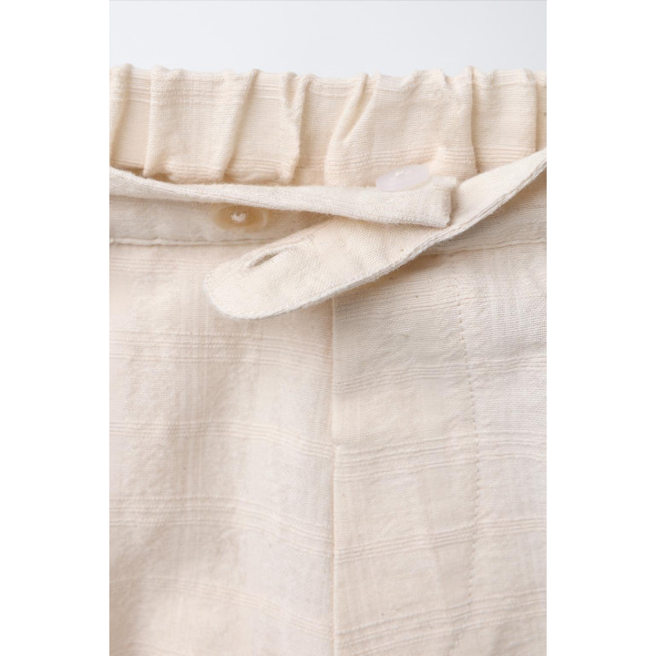 ПРЯМЫЕ БРЮКИ С ТЕКСТУРНЫМ РИСУНКОМ