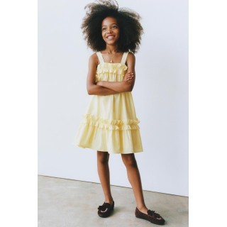 ПЛАТЬЕ ИЗ ПОПЛИНА С ВОЛАНАМИ