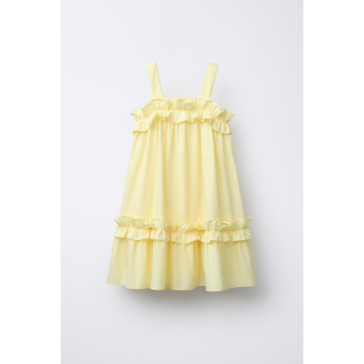 ПЛАТЬЕ ИЗ ПОПЛИНА С ВОЛАНАМИ