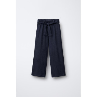 БРЮКИ ИЗ РЕЛЬЕФНОЙ ТКАНИ С ПОЯСОМ