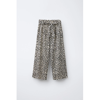 ТЕКСТУРНЫЕ БРЮКИ С РЕМНЕМ С АНИМАЛИСТИЧЕСКИМ ПРИНТОМ