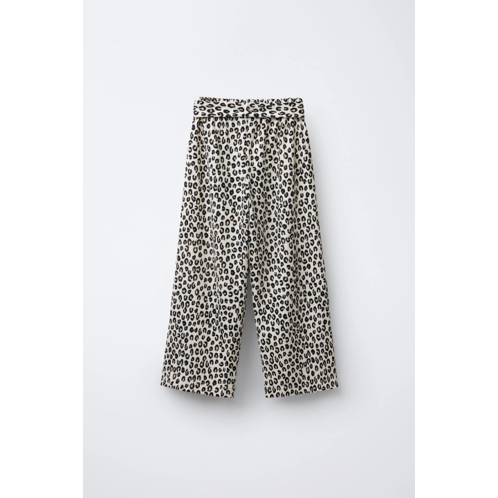 ТЕКСТУРНЫЕ БРЮКИ С РЕМНЕМ С АНИМАЛИСТИЧЕСКИМ ПРИНТОМ