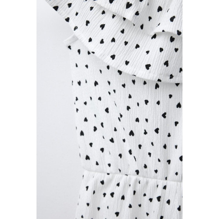 КОРОТКИЙ КОМБИНЕЗОН С СЕРДЕЧКАМИ