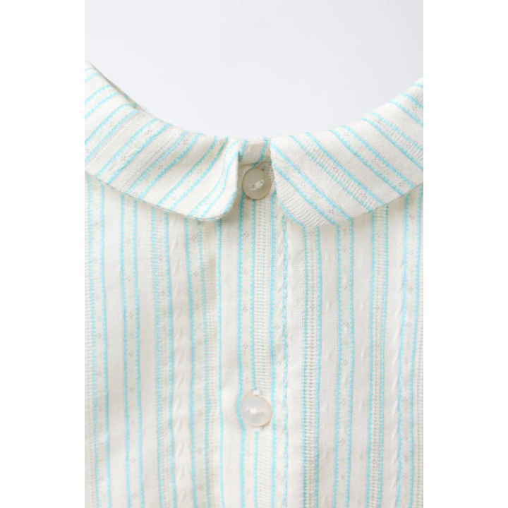 ЖАККАРДОВЫЙ КОМПЛЕКТ ИЗ РУБАШКИ И ТРУСИКОВ В ПОЛОСКУ