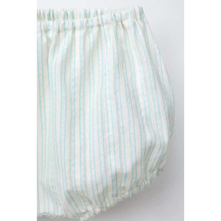 ЖАККАРДОВЫЙ КОМПЛЕКТ ИЗ РУБАШКИ И ТРУСИКОВ В ПОЛОСКУ