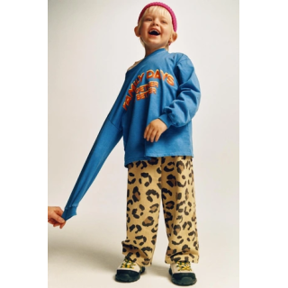 БРЮКИ STRAIGHT ИЗ МЯГКОЙ ТКАНИ С АНИМАЛИСТИЧЕСКИМ ПРИНТОМ