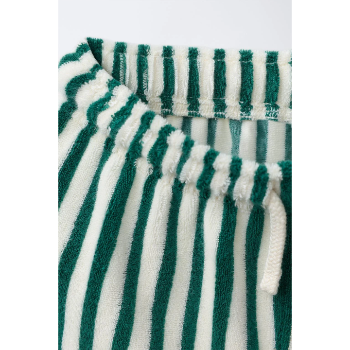 Набор футболки и шорт zara в полоску из махровой ткани