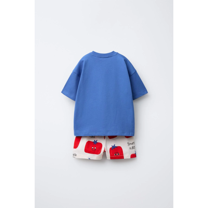 КОМПЛЕКТ ДЛЯ ПРОБЕЖЕК: ФУТБОЛКА И БЕРМУДЫ С ТОМАТАМИ