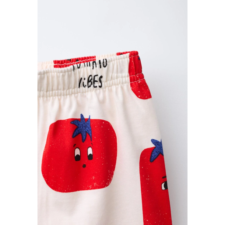 КОМПЛЕКТ ДЛЯ ПРОБЕЖЕК: ФУТБОЛКА И БЕРМУДЫ С ТОМАТАМИ